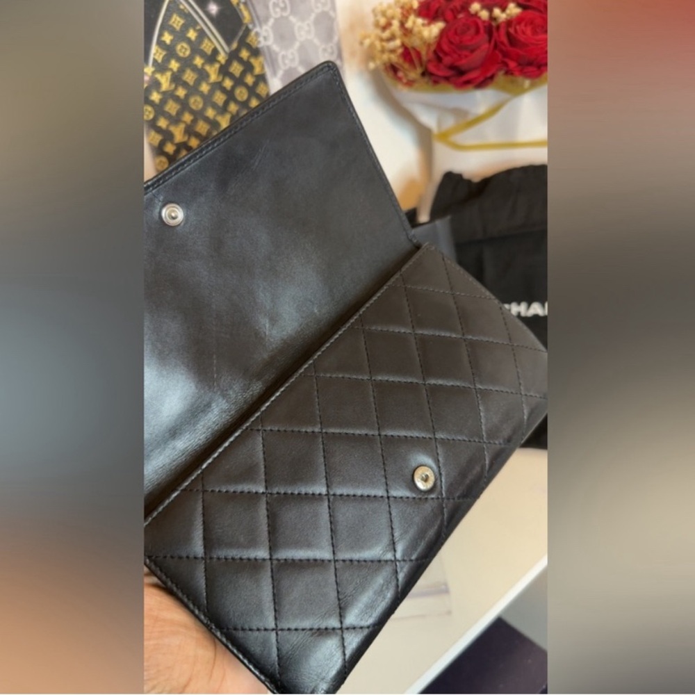 Chanel Cambon Wallet Black Quilted Leather, With dust bag and gift bag - Picture 10 of 16